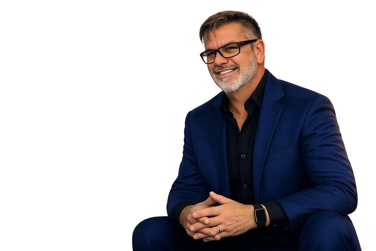 Fernando Louzada, neuroterapeuta, de braços abertos acolhendo